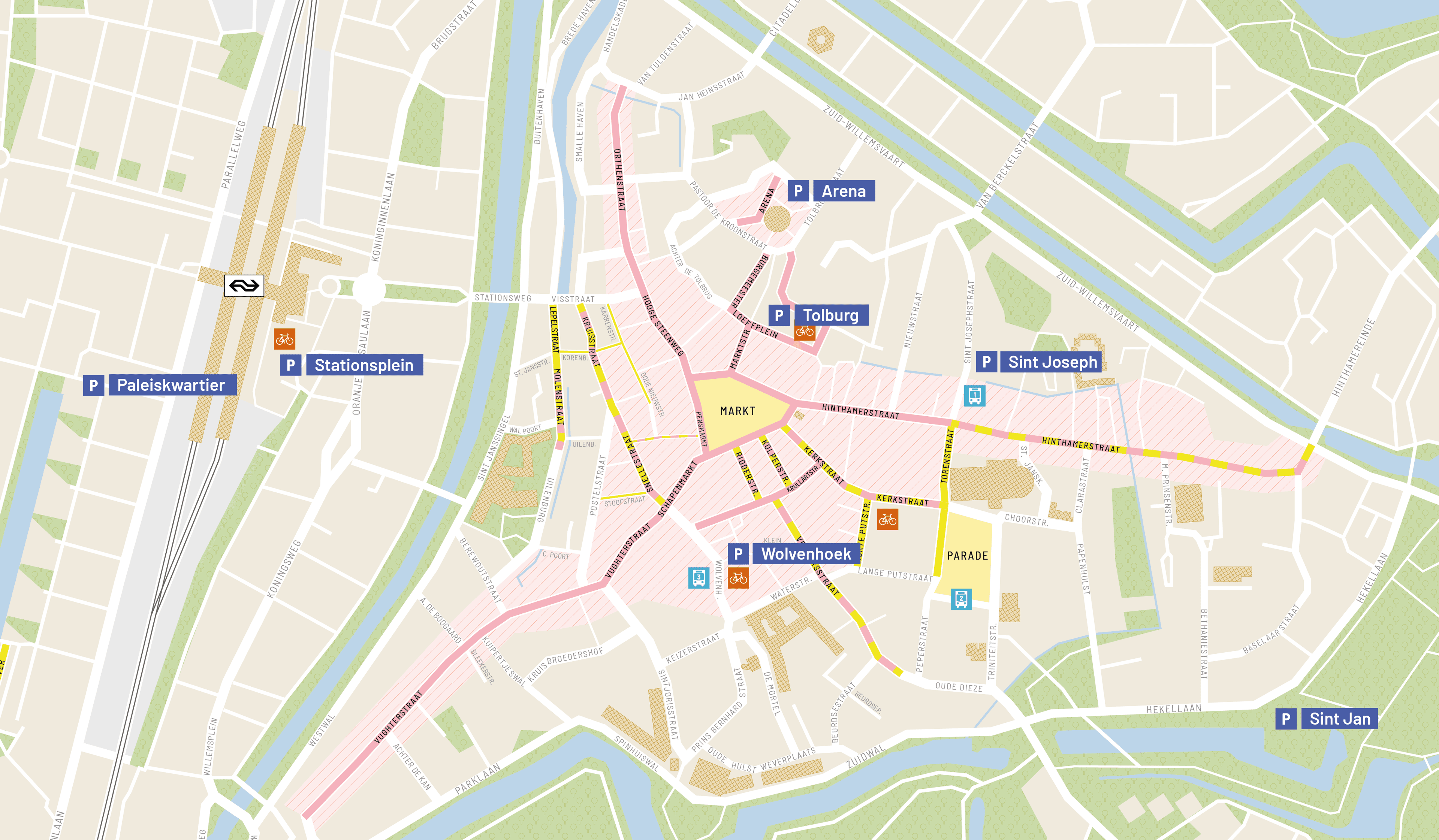 Parkeergarages Den Bosch kaart